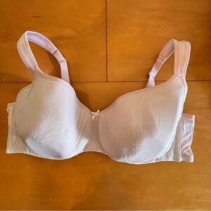 Cacique 48D balconette lightly lined palest pink side support light lace trim